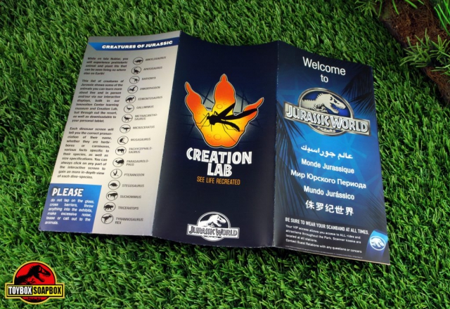 jurassic world park map leaflet