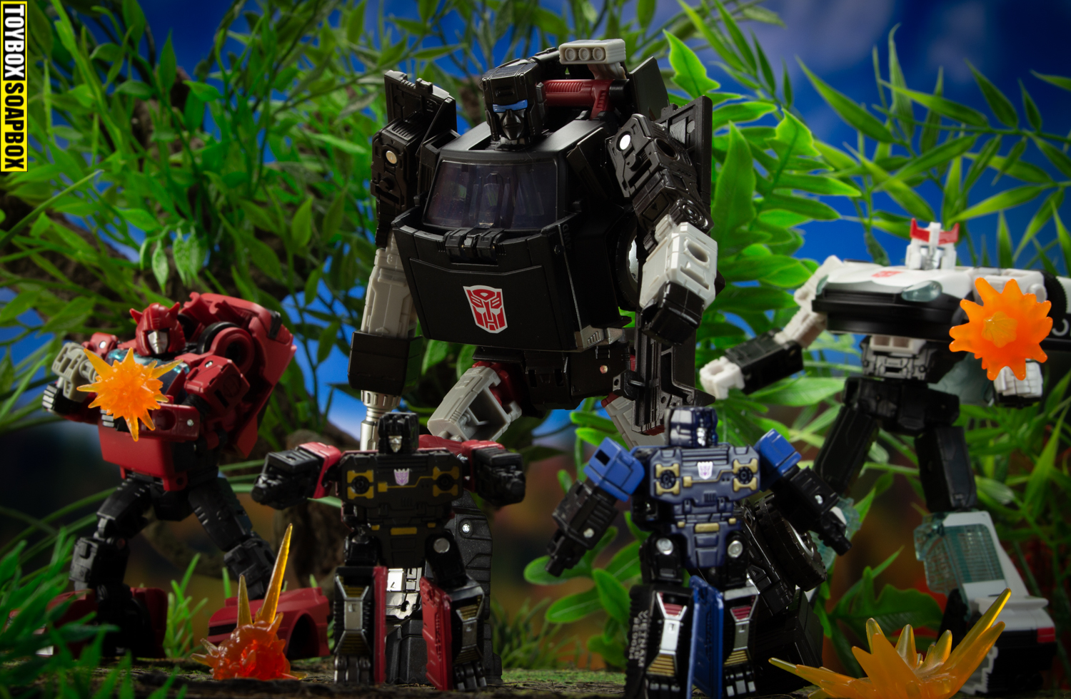 Earthrise trailbreaker, Prowl, cliffjumper, rumble and frenzy