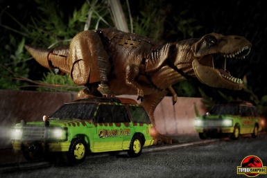 Jurassic Park x transformers reivew T-rex paddock